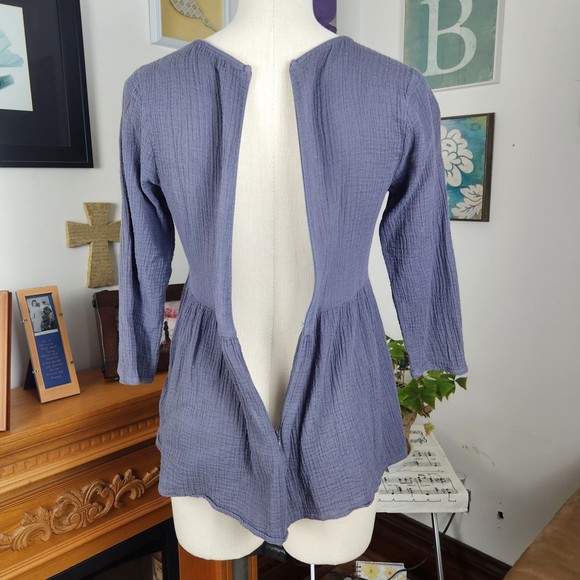 Polagram Peplum Embroidered Top Size S/P - Picture 3 of 5